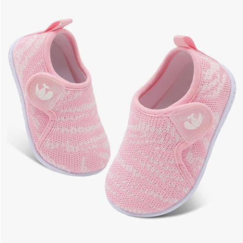FEETCITY Baby Boys Girls First Walking Shoes Infant Sneakers Crib Shoes Breathable Lightweight Slip On Shoes