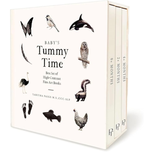 Baby's Tummy Time Book Box Set: A 3-Book Box Set of High-Contrast Art for Visual Stimulation at Tummy Time (Tabitha Paige Children's Book Series)