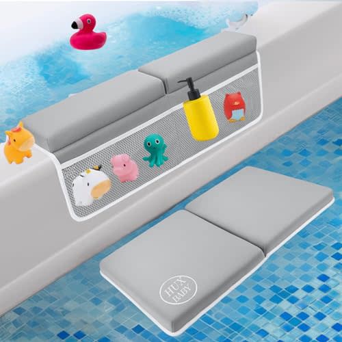 Baby Bath Kneeler and Elbow Rest Pad Set, Bath Kneeling Pad for Bathing Baby, Bath Knee Pad for Bathing Baby, Bathtub Kneeling Pad, Baby Bath Pad, Baby Bath Tub Cushion, Bath Time Kneeling Pad,