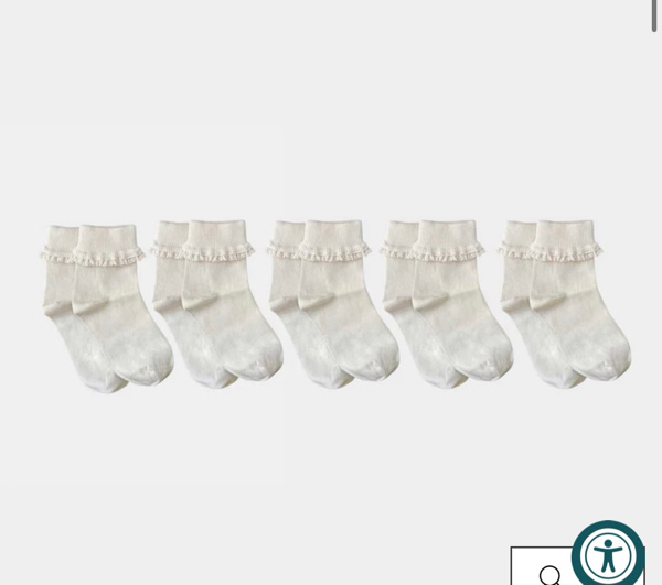 Pure Organic Lace Socks - 5 Pairs 98% Cotton – Q for Quinn