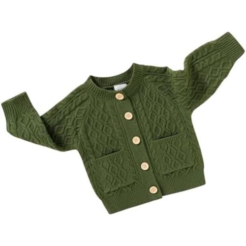YOUNGER TREE Toddler Baby Girl Boy Cardigan Long Sleeve Button Knit Sweater Unisex Fall Winter Clothes