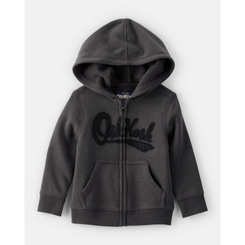 Baby Boy OshKosh Fleece Logo Zip Jacket - Black - OshKosh | Carter's