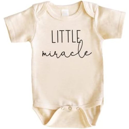 Bump and Beyond Designs Surprise Pregnancy Announcement Little Miracle Adult Women's Adult LEOTARD