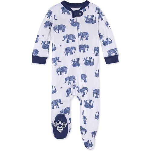 Burt's Bees Baby Boys' Sleep and Play Pjs, 100% Organic Cotton One-piece Zip Front Romper Jumpsuit Pajamas