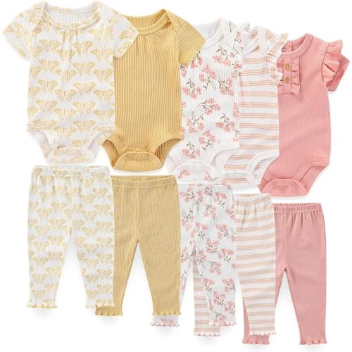 Unisex Baby Boy Girl Bodysuits And Pants Sets 10 pack Cotton Casual New born Clothes Comfort Infant Outfit
