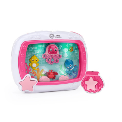 Baby Einstein Sea Dreams Soother Musical Crib Toy and Sound Machine, Pink, Newborn and up