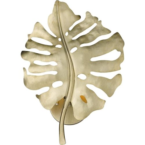 Golden Lighting Aruba 1 Light Metal Wall Sconce in White Gold