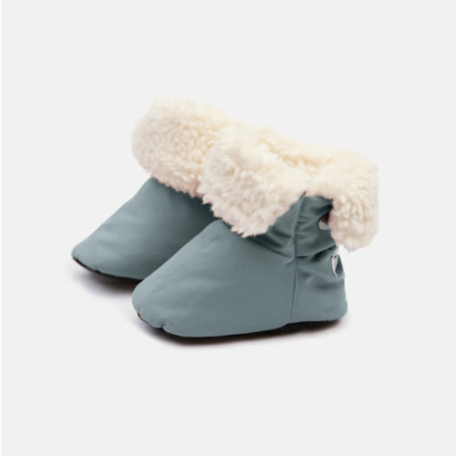 Baby Booties - Benji Sherpa blue 6-12m