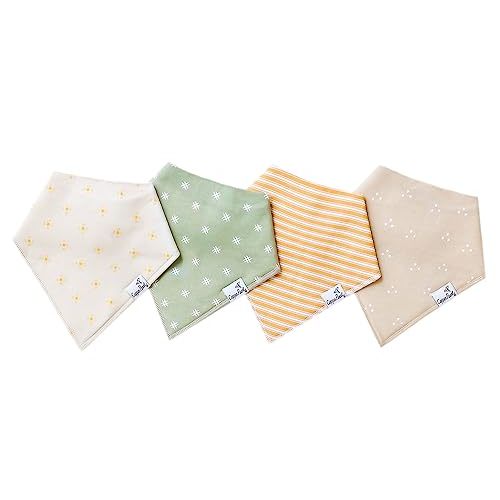 Copper Pearl 4 Pack Soft Cotton Baby Bibs for Drooling and Teething, Absorbent Drool Bibs for Baby Girl and Boy, Adjustable to Fit Newborns to Toddlers, Tons of Styles (Santa Fe)