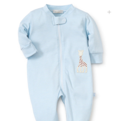Sophie la girafe Blue Zip Front Footie
