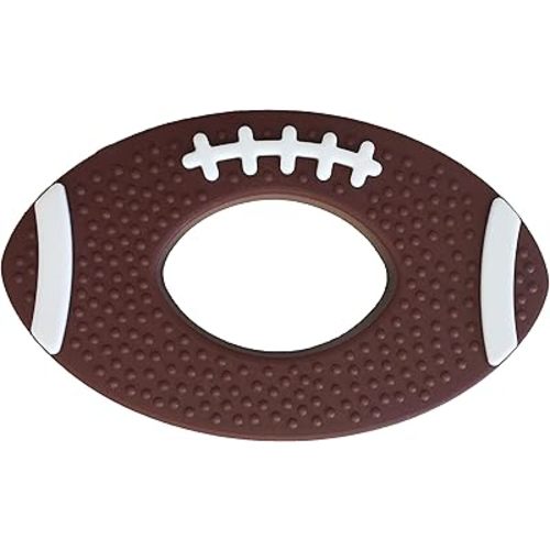 Silicone Football Teether, Food Grade Silicone, Infant and Toddler Sensory teether American Football
