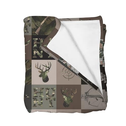 Hunting Patchwork Baby Blankets for Boys Infants Camouflage Deer Duck Hunt Toddler Crib Stroller Nursery Swaddle Receiving Blanket Boy Men Hunting Lovers Gift Bed Blanket Daycare Playmat 30x40inch