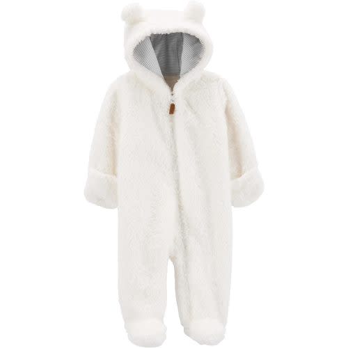 Carter's 0-9 Months Hooded Sherpa Bunting Pram