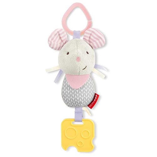 Skip Hop Bandana Buddies Baby Activity Chime & Teether Stroller Toy, Mouse