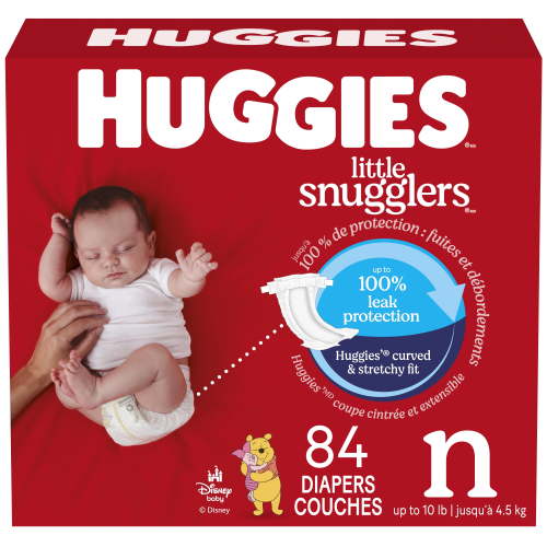 HUGGIES Little Snugglers Baby Diapers, Giga Pack, Sizes NB-2 | 84-84 Count, Sizes NB-2 | 84-84 Count - Walmart.ca