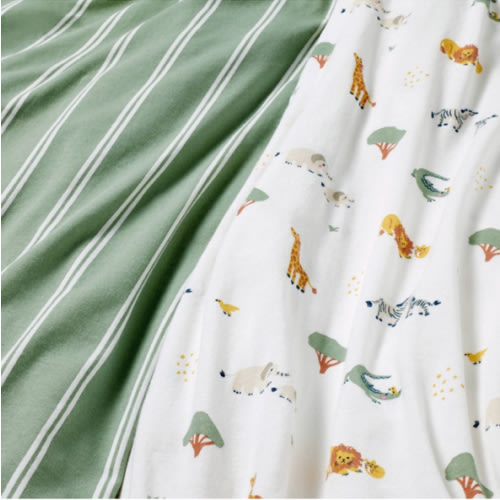 Fitted Jersey Crib Sheet - Safari Stripes - 2pk - Cloud Island™