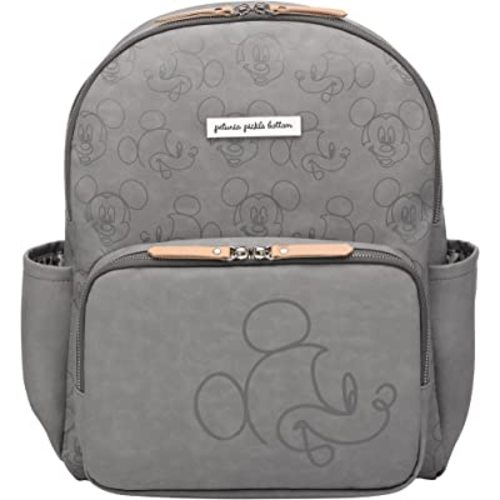 Petunia Pickle Bottom District Diaper Bag Backpack for On-The-Go Parents, Stylish, Spacious & Secure, Lightweight & Easy to Clean, Perfect for Everyday Use (Love Mickey Mouse)