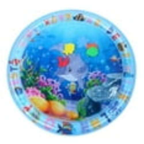 Swtroom Tummy Time Water Play Mat, Inflatable Splash Toys Activity Center, Sensory Sea Theme for Babies, Promotes Growth