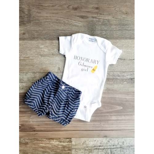 Honorary Gilmore Girl Onesie®, Gilmore Girls Onesie, Baby Girl Clothes, Baby Gilmore Girls Shirt, Cute Baby Girl Bodysuit, Baby Onesie , 0-3 months US kids' numeric, Short Sleeve