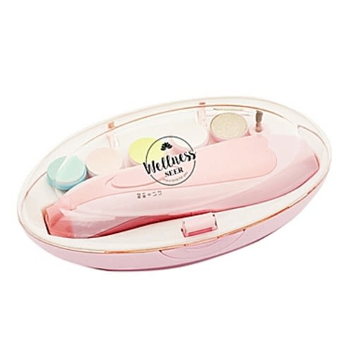 Kitcheniva Safety Electric Baby Nail File Clippers, Pink