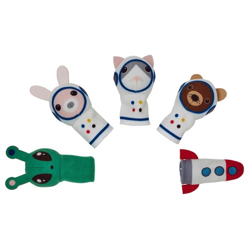 AFTONSPARV 5-piece finger puppet set - multicolor