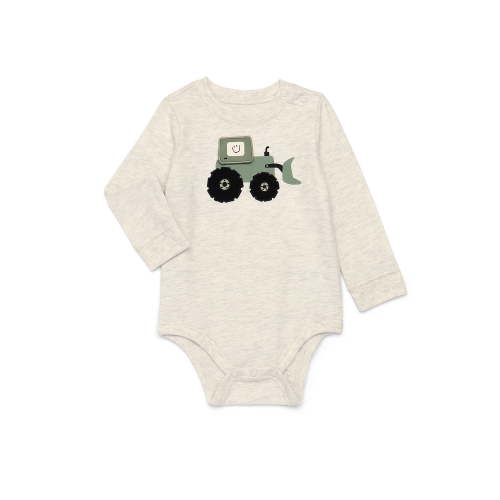 Garanimals Baby Boy Slub Graphic Bodysuit with Long Sleeves, Sizes 0M-24M