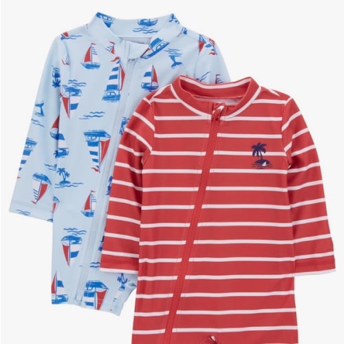 Simple Joys by Carter's Boys' 2-Pack 1-Piece Zip Rashguards