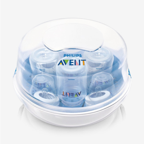 Philips AVENT Microwave Steam Sterilizer for Baby Bottles, Pacifiers, Cups and More, SCF281/05