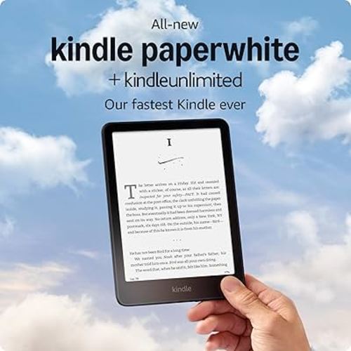 All-new Amazon Kindle Paperwhite (16 GB) – Our fastest Kindle ever, with new 7" glare-free display, and weeks of battery life – Black + 3 Months of Kindle Unlimited (with auto-renewal)
