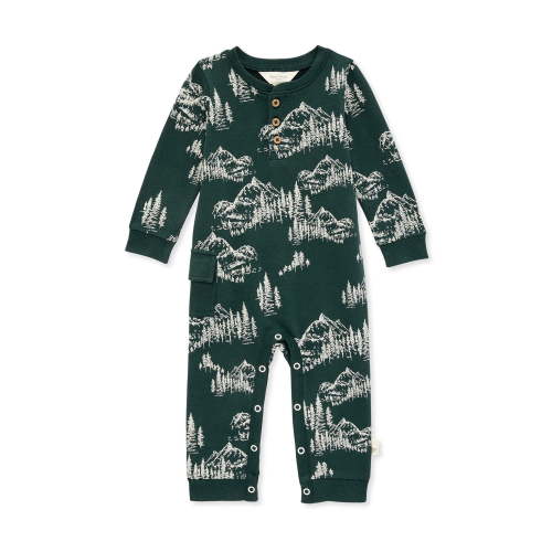 Burt's Bees Baby Organic Cotton Baby Boy French Terry Jumpsuit, Sizes Newborn-24 Months