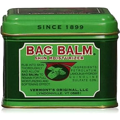 Bag Balm Skin Moisturizer with Lanolin for Chapped Lips, Dry Skin and More | 4oz Tin