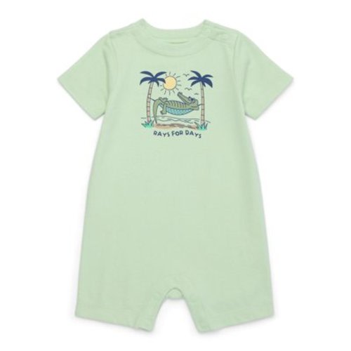 Garanimals Baby Boy Short Sleeve Jersey Graphic Romper, Sizes 0-24 Months