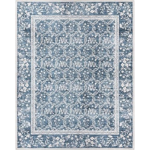 Gertmenian Indoor Boho Area Rug - 8x10 Large, Non Slip, Super Strong, Ideal for High Traffic Areas in Bedroom, Living Room, Kitchen - Vela, Navy, 24619