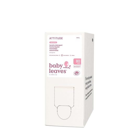 ATTITUDE Baby Laundry Detergent, EWG Verified, Plant and Mineral-Based Formula, HE Compatible, Vegan Household Products, Unscented, 80 Loads, 67.6 Fl Oz (Package may vary)