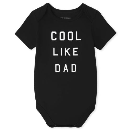 Baby Matching Family Cool Like Dad Graphic Bodysuit - Black