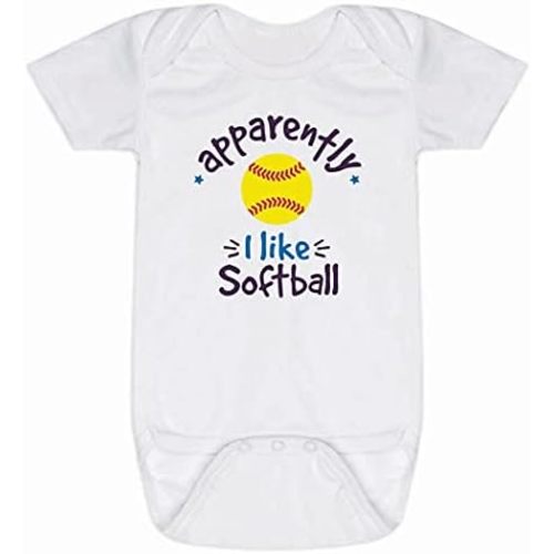 ChalkTalkSPORTS Softball Baby & Infant One Piece | Softball Theme Bodysuits