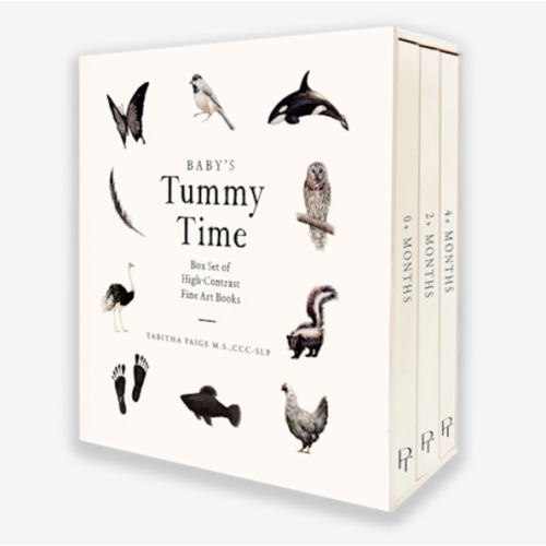 Baby's Tummy Time Book Box Set: A 3-Book Box Set of High-Contrast Art for Visual Stimulation at Tummy Time (Tabitha Paige Children's Book Series)
