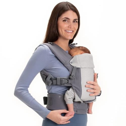 Beco Gemini Baby Carrier from Newborn to Toddler - Certified Ergonomic Newborn Baby Carrier for Infants and Children of 7-35 lbs - M Shape, Adjustable Seat, Breathable 3D Mesh (Cool Navy)