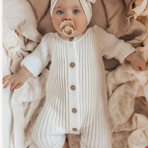Ribbed Romper | Milk – Brave Little Lamb