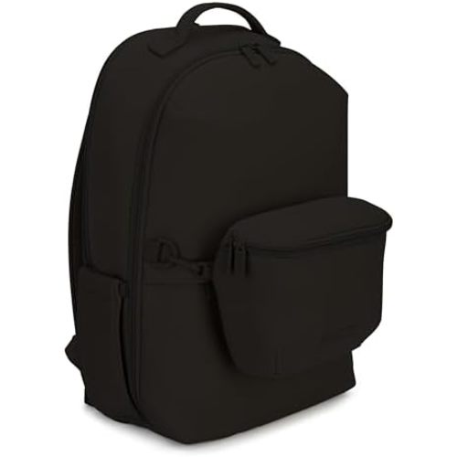 Parker Baby Drift Neoprene Backpack & Belt Bag | Roomy, Soft & Water Resistant | Travel Essentials w/Diaper Changing Pad | No-Bulk Design w/Adjustable Stroller Straps | Black