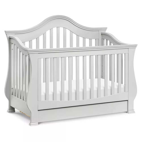 Ashbury 4-in-1 Convertible Crib with Toddler Bed Conversion Kit - Cloud Gray