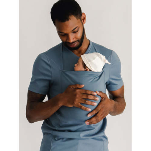 Lalabu Dad Shirt | Original Babywearing T-Shirt with Kangaroo Pouch | Baby Wrap Carrier for Newborns & Infants | Baby Wrap Carrier for Newborns | Essential for new Dads