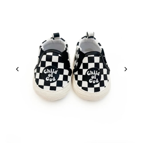 Child of God Checkered Baby Shoe