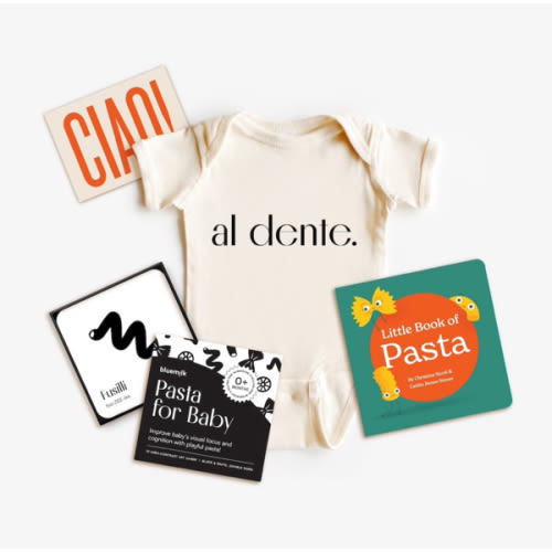 Pasta Baby Gift Bundle Italian Foodie Gender Neutral Baby Shower Gift – Chunky Deli