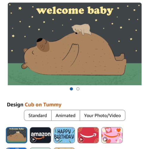 Amazon.com: Amazon eGift Card - Cub on Tummy: Gift Cards