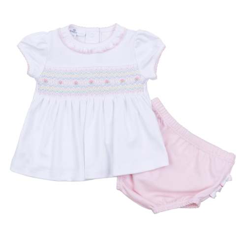 Junie's Classics Smocked Ruffle Diaper Cover Set