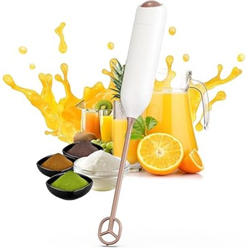 CIRCLE JOY Portable Drink Mixer Handheld, No Foam, No Clumps, Protein Mixer for Pre-workout Mixes Collagen Powder Milk Powder Fiber Drink, Easy Use Less Mess