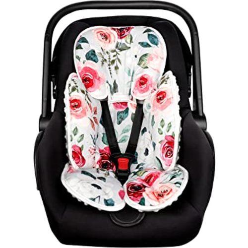 2-in-1 Infant Car Seat Insert for Newborn, Car Seat Head Support Baby Girls Boys, Extra Soft Preemie Carseat Head Support Cushion Pillow for Baby Car Seats, Strollers, Bouncers