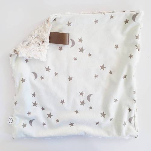 Ivory Stars and Moons, Ivory Lovey, Minky Lovey, Faux Fur Lovey, Boy Lovey, Girl Lovey, Neutral Lovey, Cream, Natural, Stars, Moon, Ivory