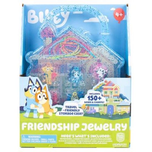 Bluey Friendship Jewelry Case: Craft Activity Kit with Beads, Bracelets & Charms